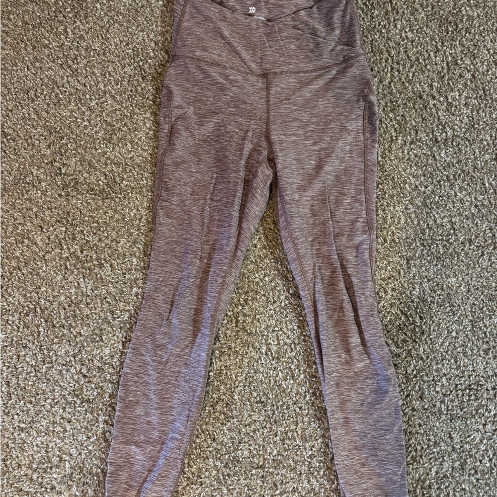 Purple Crossover High-Waisted Leggings